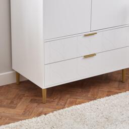 Gloria Double Wardrobe - White - thumbnail 4