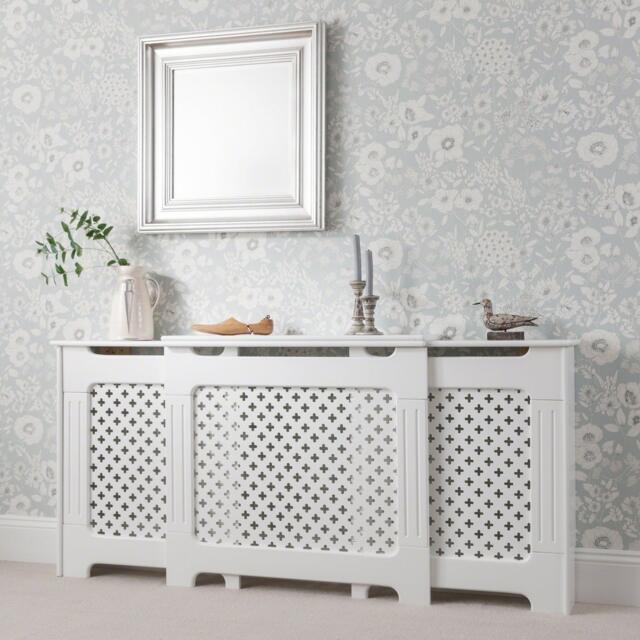Edith Radiator Cover - White - Adjustable - image 1