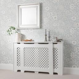 Edith Radiator Cover - White - Adjustable - thumbnail 5