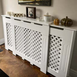 Edith Radiator Cover - White - Adjustable - thumbnail 4