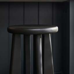 Kehlani Jet Black Mango Wood Bar Stool - thumbnail 3