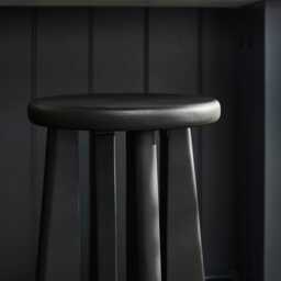 Kehlani Jet Black Mango Wood Bar Stool - thumbnail 3