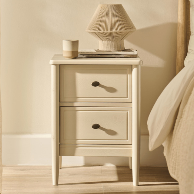 Aubrey 2 Drawer Bedside Table - Driftwood - image 1