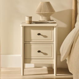 Aubrey 2 Drawer Bedside Table - Driftwood - thumbnail 1
