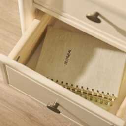Aubrey 2 Drawer Bedside Table - Driftwood - thumbnail 3