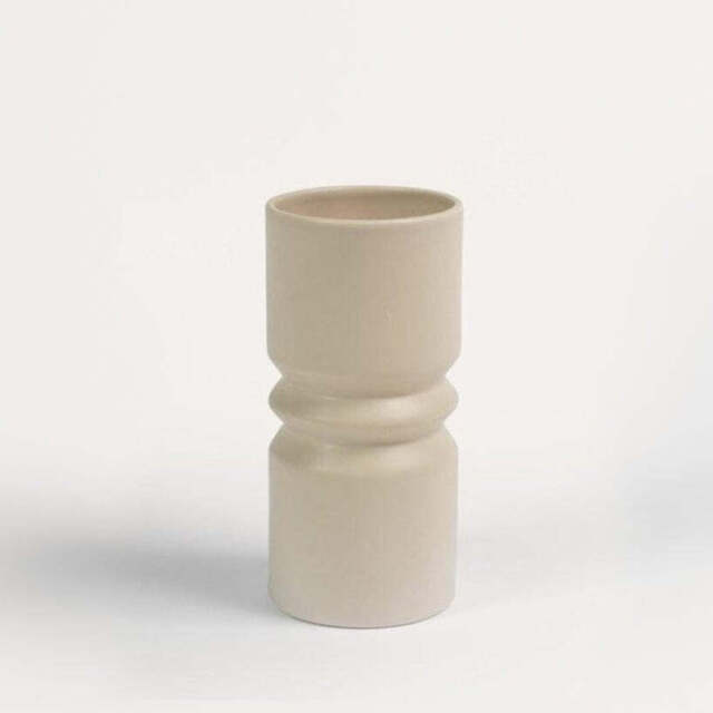 Ackton 20cm Ceramic Vase - Taupe - image 1