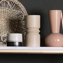 Ackton 20cm Ceramic Vase - Taupe - thumbnail 2
