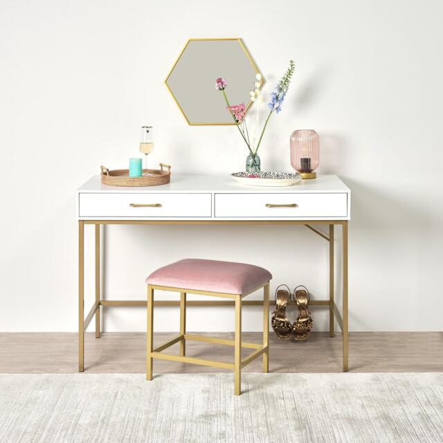 Marie White Dressing Table with Drawers - image 1
