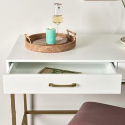 Marie White Dressing Table with Drawers - thumbnail 4