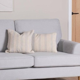 Elberton 55x35cm Cotton Striped Cushion Cover - Horizon Blue - thumbnail 2