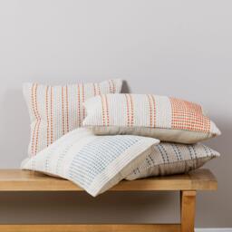 Elberton 55x35cm Cotton Striped Cushion Cover - Horizon Blue - thumbnail 5