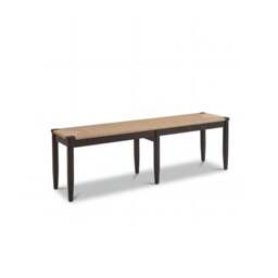 Tilly 150cm Wooden Woven Bench - Black Oak - thumbnail 6
