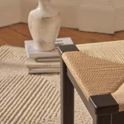 Tilly 150cm Wooden Woven Bench - Black Oak - thumbnail 3