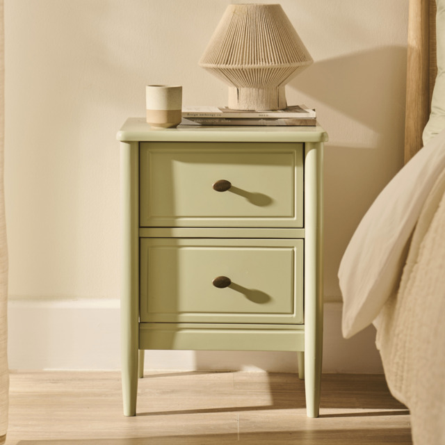 Aubrey 2 Drawer Bedside Table - Pistachio Green - image 1