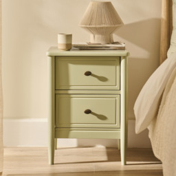 Aubrey 2 Drawer Bedside Table - Pistachio Green