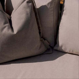 Rowan Arm Section Garden Cushion Covers - Grey