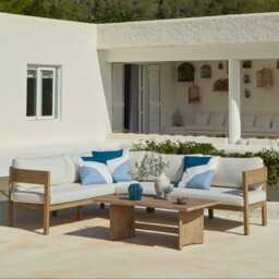 Imani Corner Sofa Garden Cushion Covers - Linen - thumbnail 1