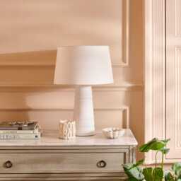 Burleigh 43cm Ceramic Table Lamp Base - White - thumbnail 4