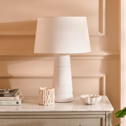 Burleigh 43cm Ceramic Table Lamp Base - White - thumbnail 3