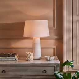 Burleigh 43cm Ceramic Table Lamp Base - White - thumbnail 2