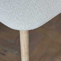 Marlon Whitewash Oak Round Dining Table Set - 6 Seater - Freya Oat Boucle Dining Chairs - Whitewash Oak Legs - thumbnail 6