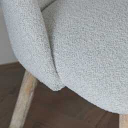 Marlon Whitewash Oak Round Dining Table Set - 6 Seater - Freya Oat Boucle Dining Chairs - Whitewash Oak Legs - thumbnail 4