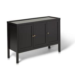 Charlie 3 Door Large Sideboard - Noir Black - thumbnail 5