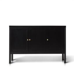 Charlie 3 Door Large Sideboard - Noir Black - thumbnail 4