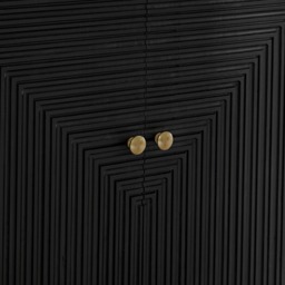 Rayna 2 Door Small Sideboard - Jet Black - thumbnail 6