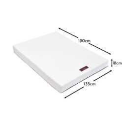 Luna Memory Foam Double Mattress - Burgundy Red Zip - thumbnail 5