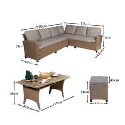 Aston Corner Sofa Cushion Cover Set - Natural brown - thumbnail 5