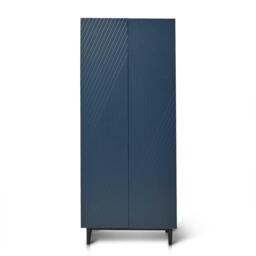 Jack Geometric Large Shoe Cabinet - 2 Door - Blue - thumbnail 6