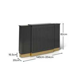 Iliana Extendable Radiator Cover in Charcoal Grey - thumbnail 5
