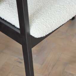 Ella Boucle Dining Armchairs - Set of 2 - Black Oak Legs - thumbnail 5