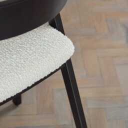 Ella Boucle Dining Armchairs - Set of 2 - Black Oak Legs - thumbnail 6