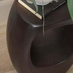 Sohan 32cm Side Table - Lava Black Concrete - thumbnail 3