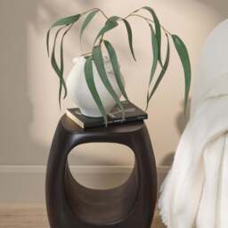 Sohan 32cm Side Table - Lava Black Concrete - thumbnail 4