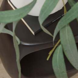 Sohan 32cm Side Table - Lava Black Concrete - thumbnail 5