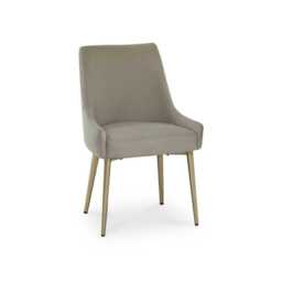 Maeve Soft Beige Dining Chairs - Set of 2 - Gold Legs - thumbnail 5