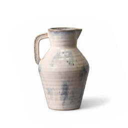 Sintra Ceramic 24.5cm Vase with Handle - Cornflower Reactive Glaze - thumbnail 4