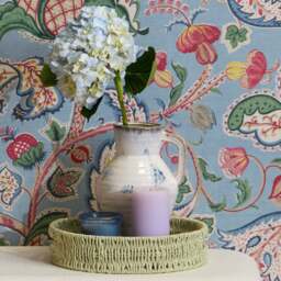 Sintra Ceramic 24.5cm Vase with Handle - Cornflower Reactive Glaze - thumbnail 2