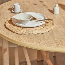 Carter Whitewash Round Dining Table with 4 Freya Boucle Dining Chairs with Whitewash Legs - thumbnail 4