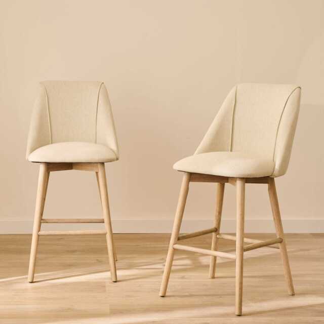 Freya Sand Bar Stool - Whitewash Legs - image 1