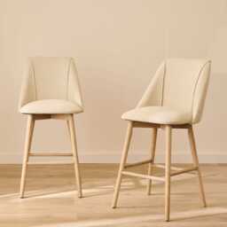 Freya Sand Bar Stool - Whitewash Legs