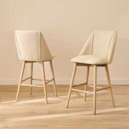 Freya Sand Bar Stool - Whitewash Legs - thumbnail 6