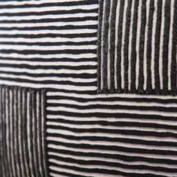 Odisha 45x45cm Striped Cushion Cover - Black - thumbnail 5