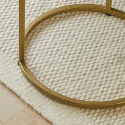 Nara Round Real Marble Side Table with Gold Legs - thumbnail 4