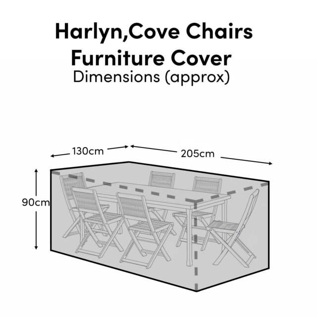 Rectangular Rain Cover 205x130x90cm - Harlyn 6 Seater with Ryder or Cove Chairs - image 1