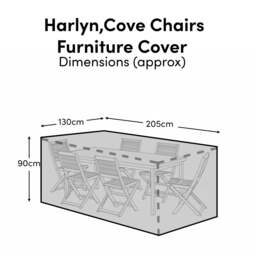 Rectangular Rain Cover 205x130x90cm - Harlyn 6 Seater with Ryder or Cove Chairs - thumbnail 1