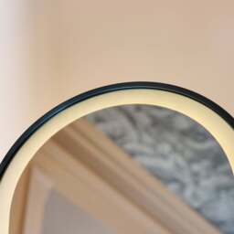 Ingham 145x45cm LED Arch Mirror - Black - thumbnail 6